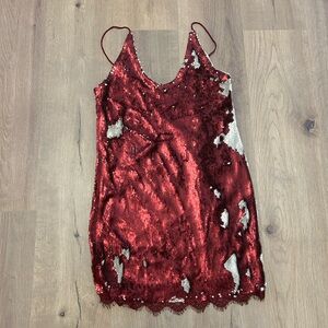 Red Sequin Dress